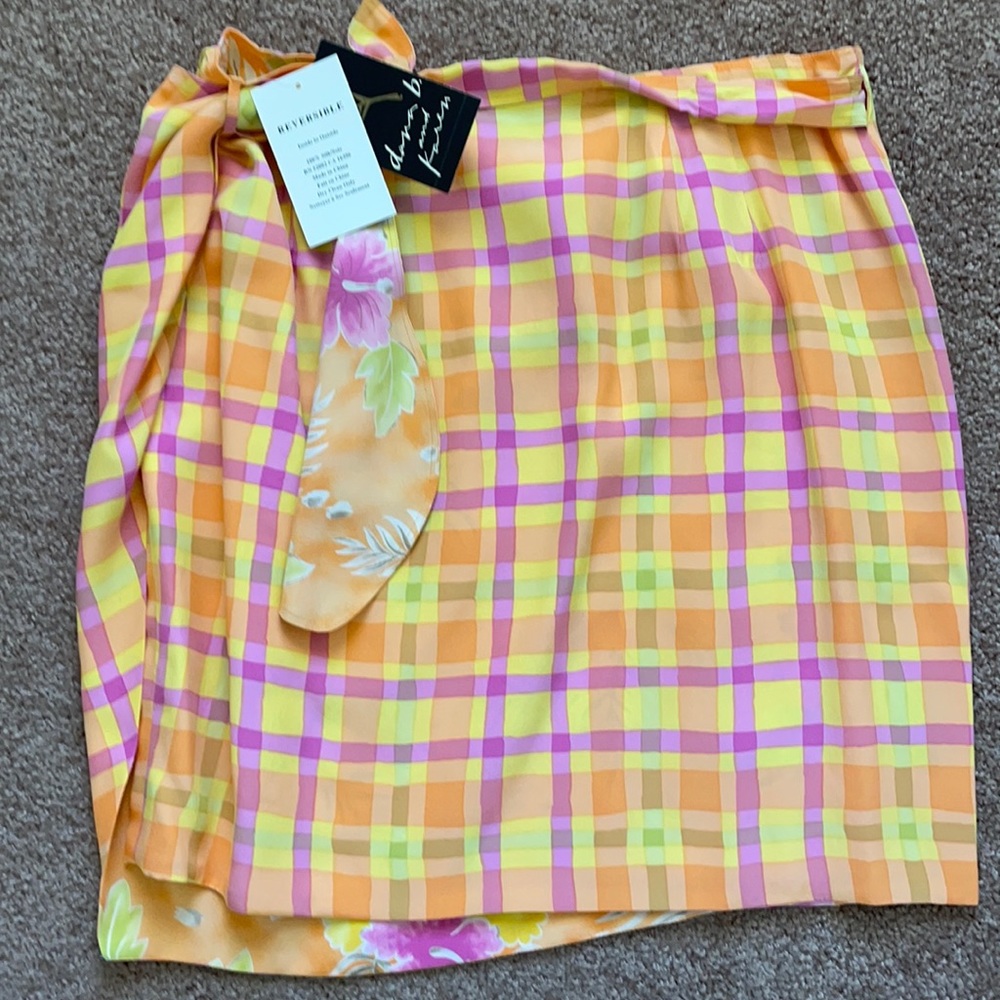 NWT Dana Buchman Reversible Silk Sarong Skirt size 16 - Picture 1 of 2